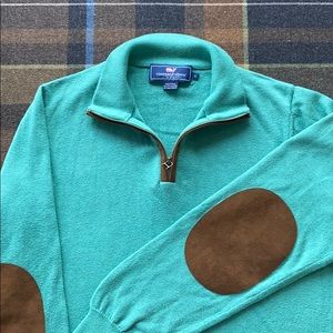 Vineyard Vines quarter zip with Baby Alpaca trim